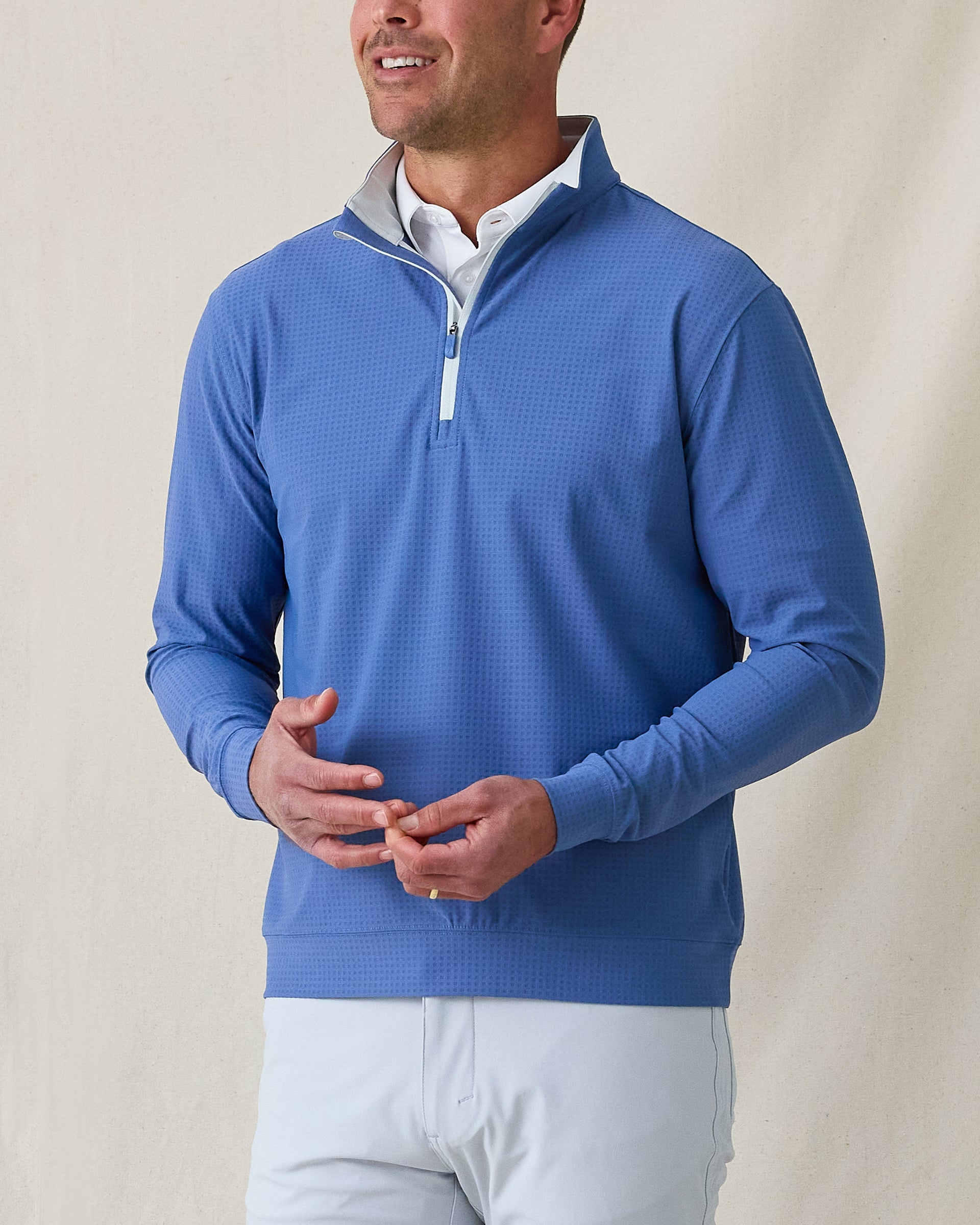 Straight Down Bel Air Quarter Zip - Moonlight
