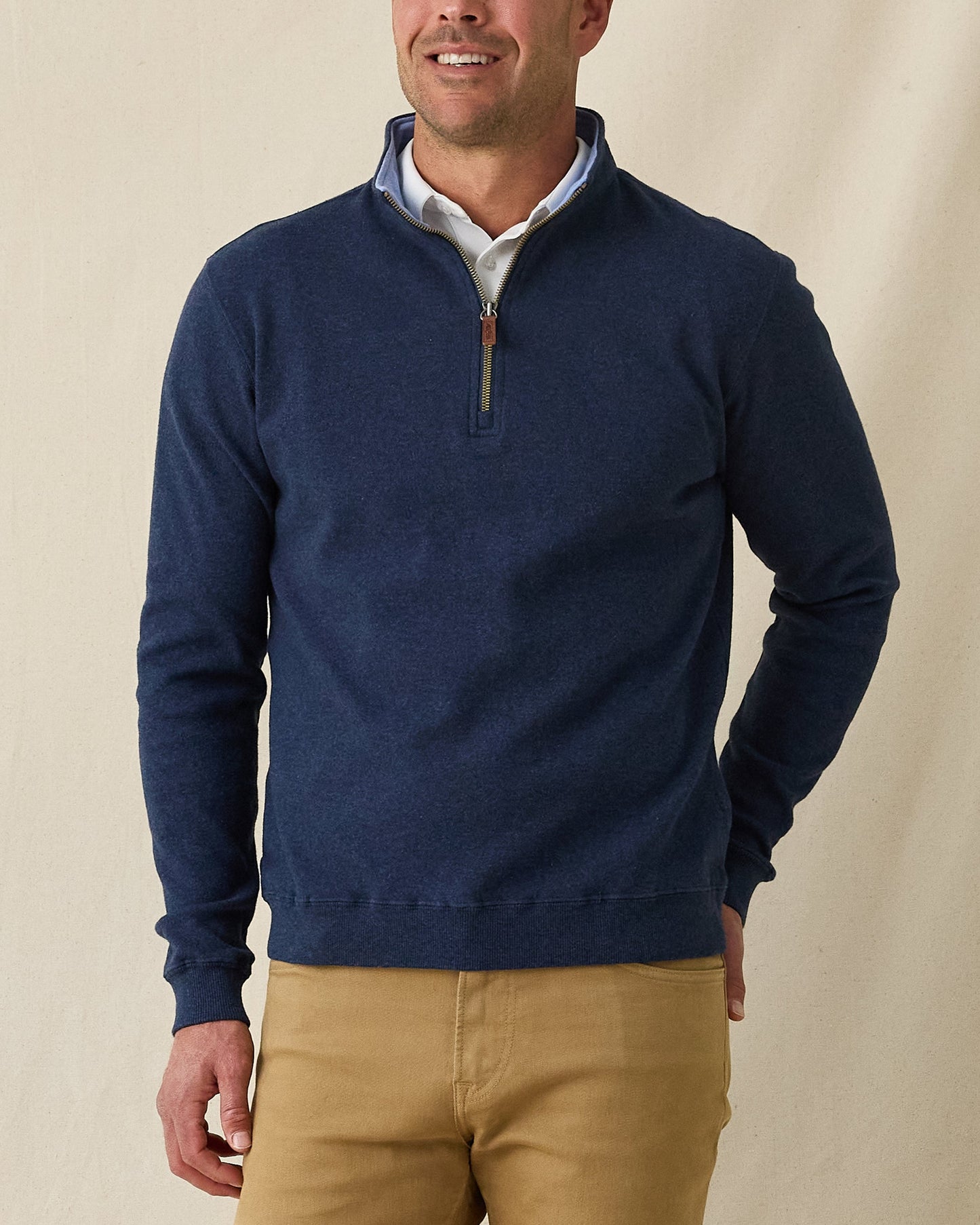 Straight Down Burnside 2.0 Quarter Zip - New Indigo