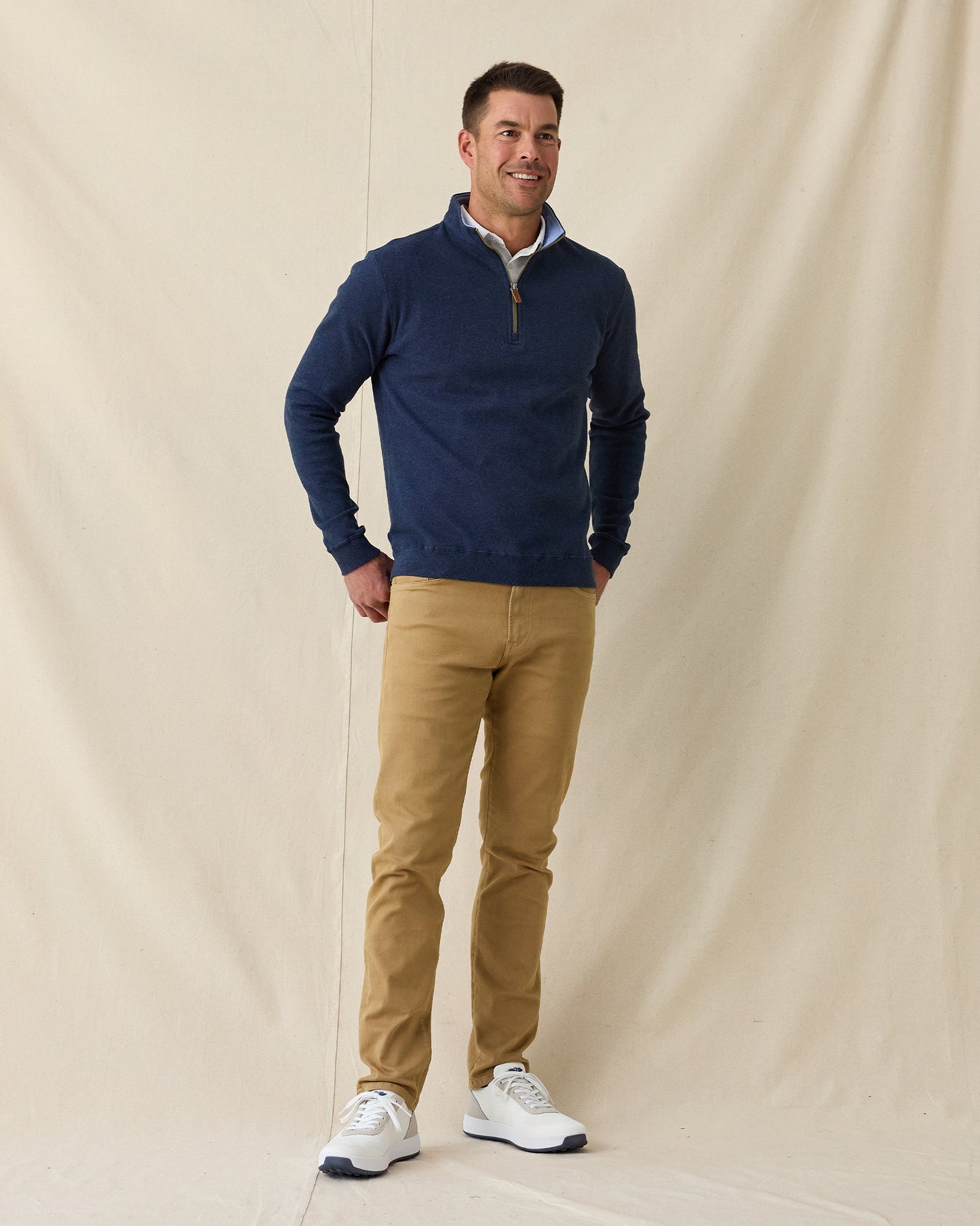 Straight Down Burnside 2.0 Quarter Zip - New Indigo