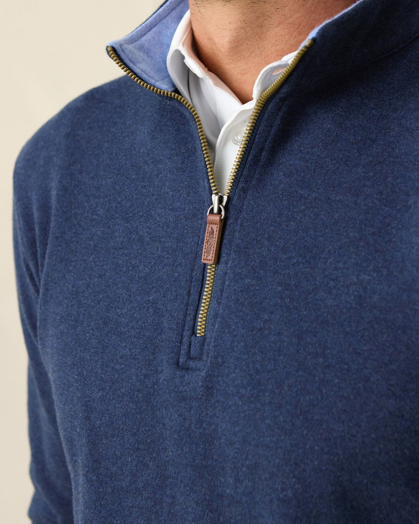 Straight Down Burnside 2.0 Quarter Zip - New Indigo