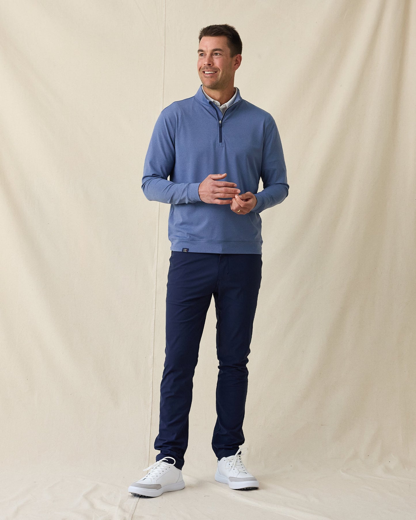 Straight Down Tiburon Quarter Zip - Moonlight