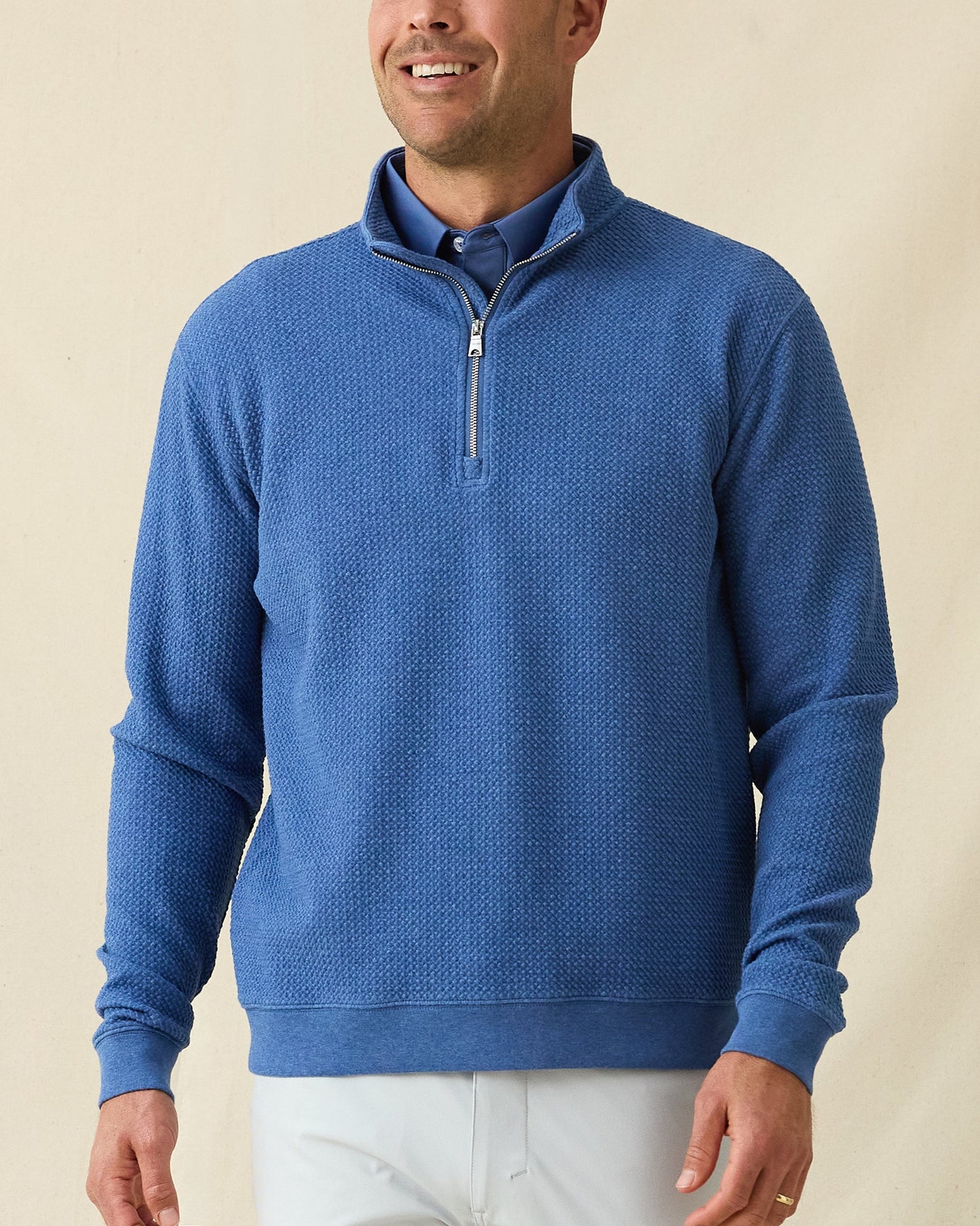Straight Down Topanga Quarter Zip - Moonlight