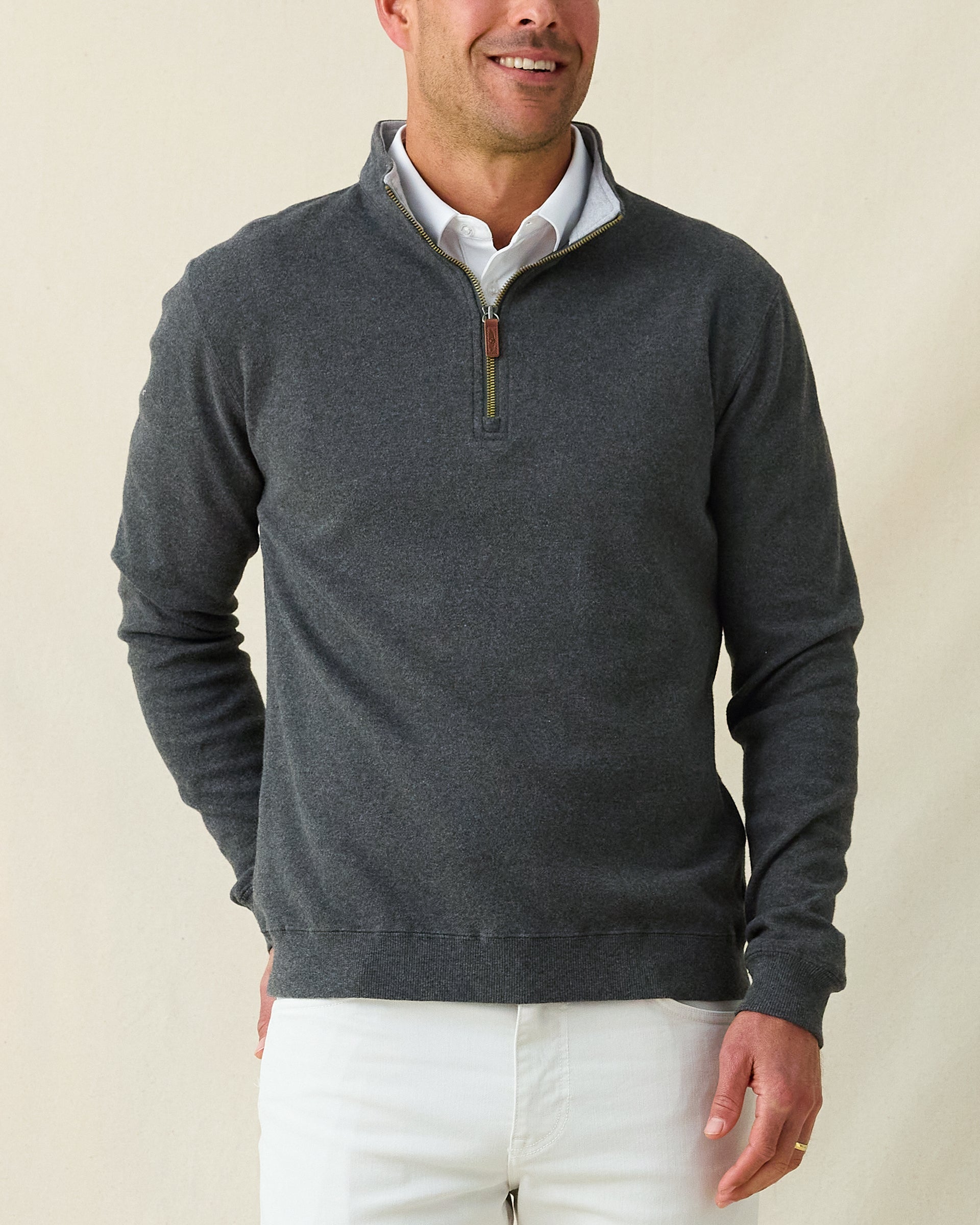 Straight Down Burnside 2.0 Quarter Zip - Charcoal