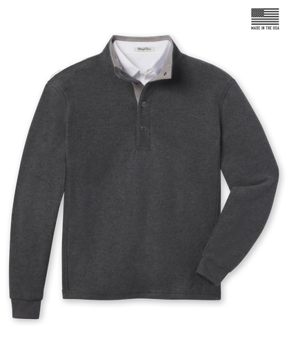 Straight Down Leucadia Quarter Snap Pullover - Charcoal