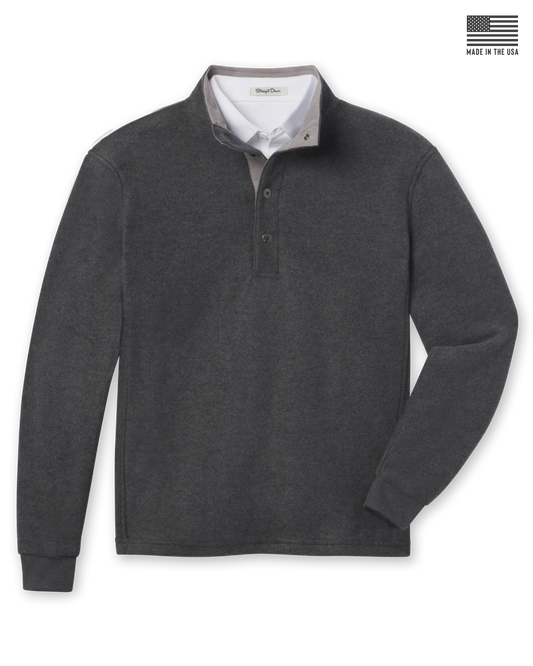 Straight Down Leucadia Quarter Snap Pullover - Charcoal