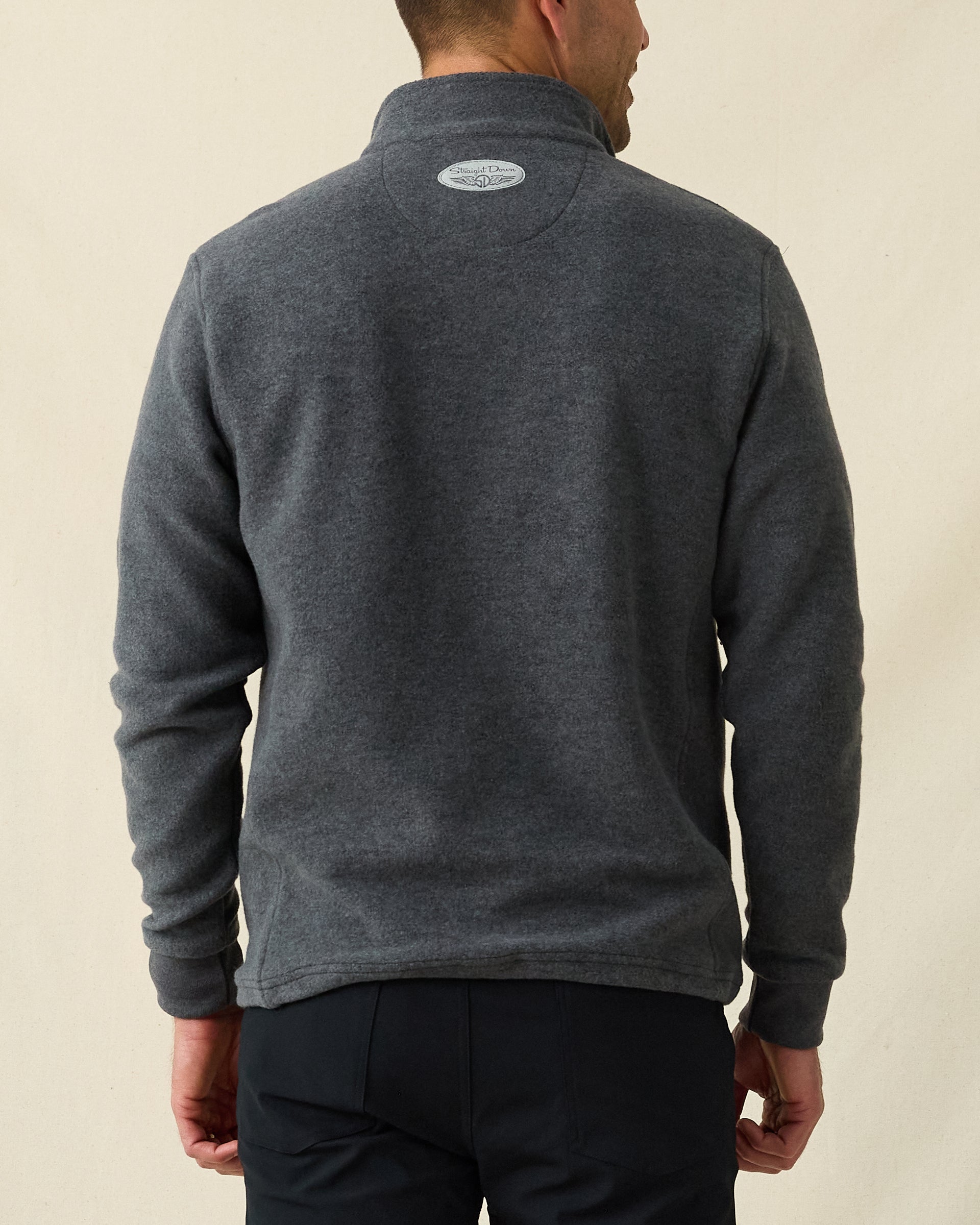 Straight Down Leucadia Quarter Snap Pullover - Charcoal