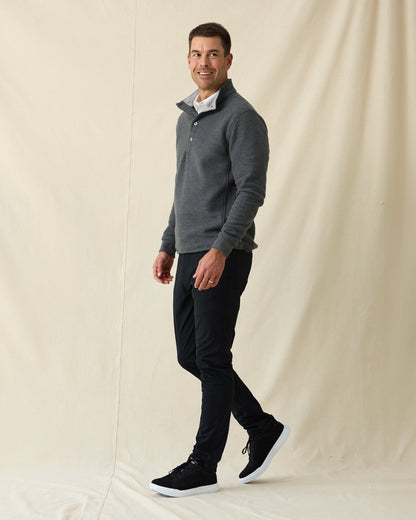 Straight Down Leucadia Quarter Snap Pullover - Charcoal