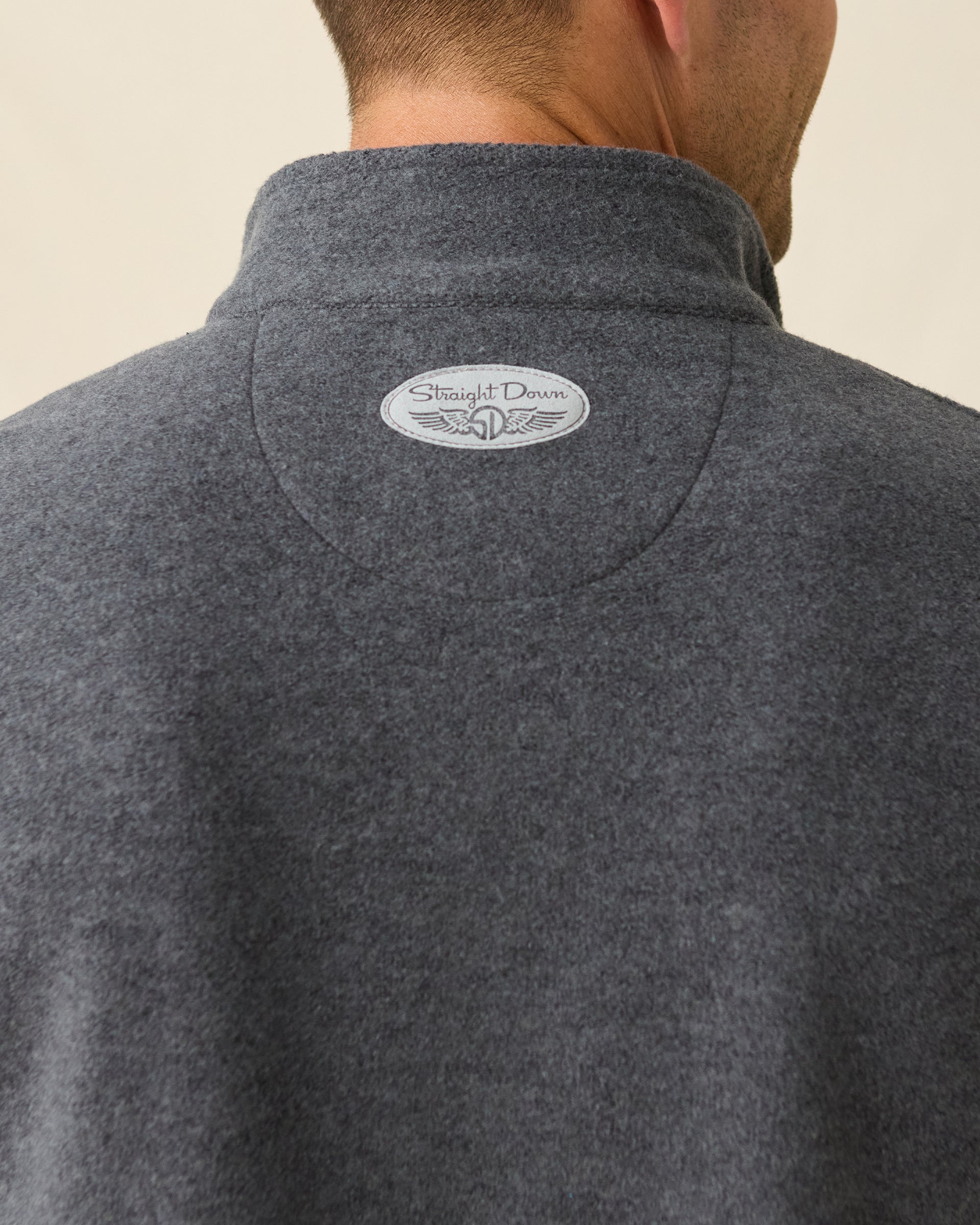 Straight Down Leucadia Quarter Snap Pullover - Charcoal