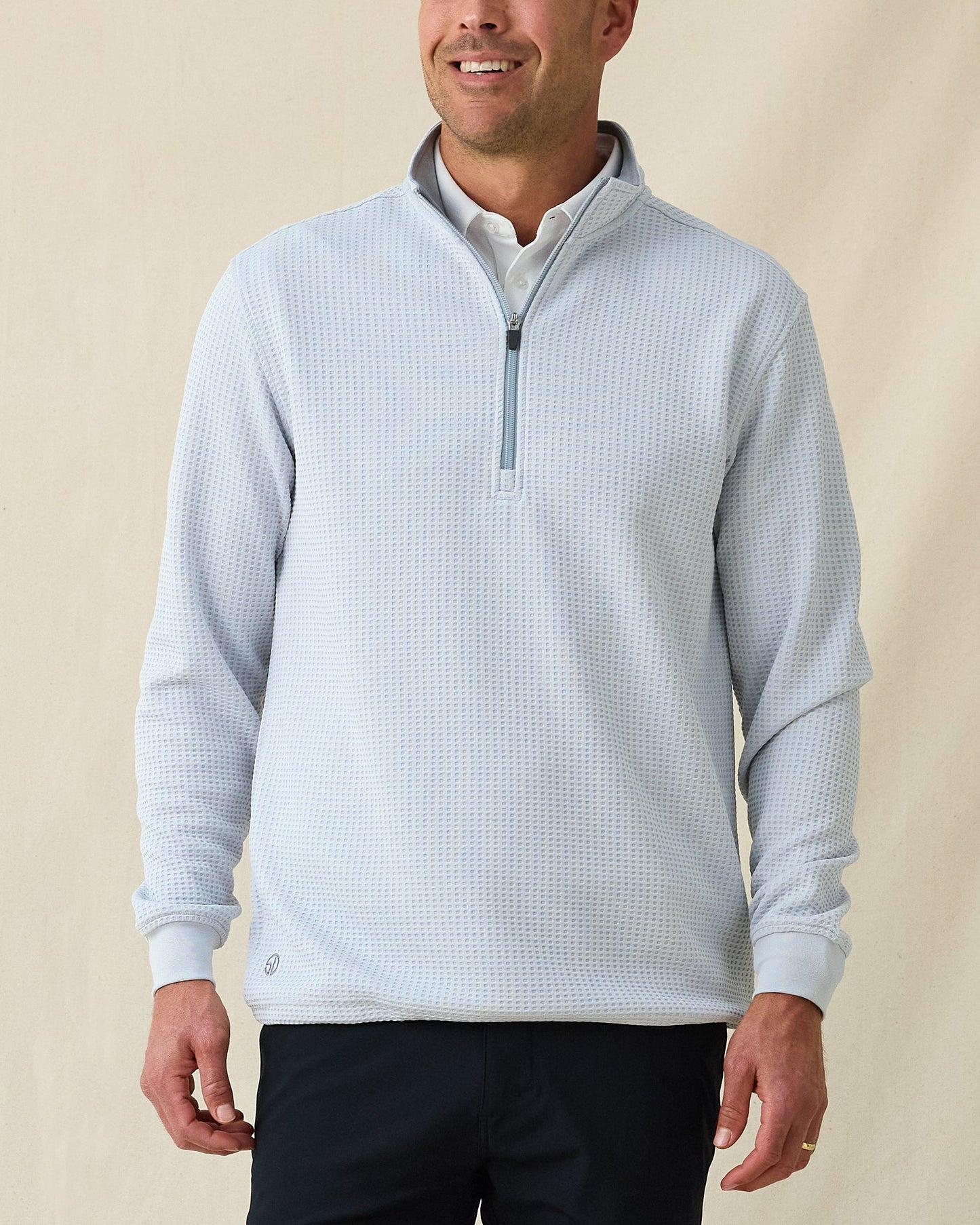 Straight Down Optic Quarter Zip - Silver
