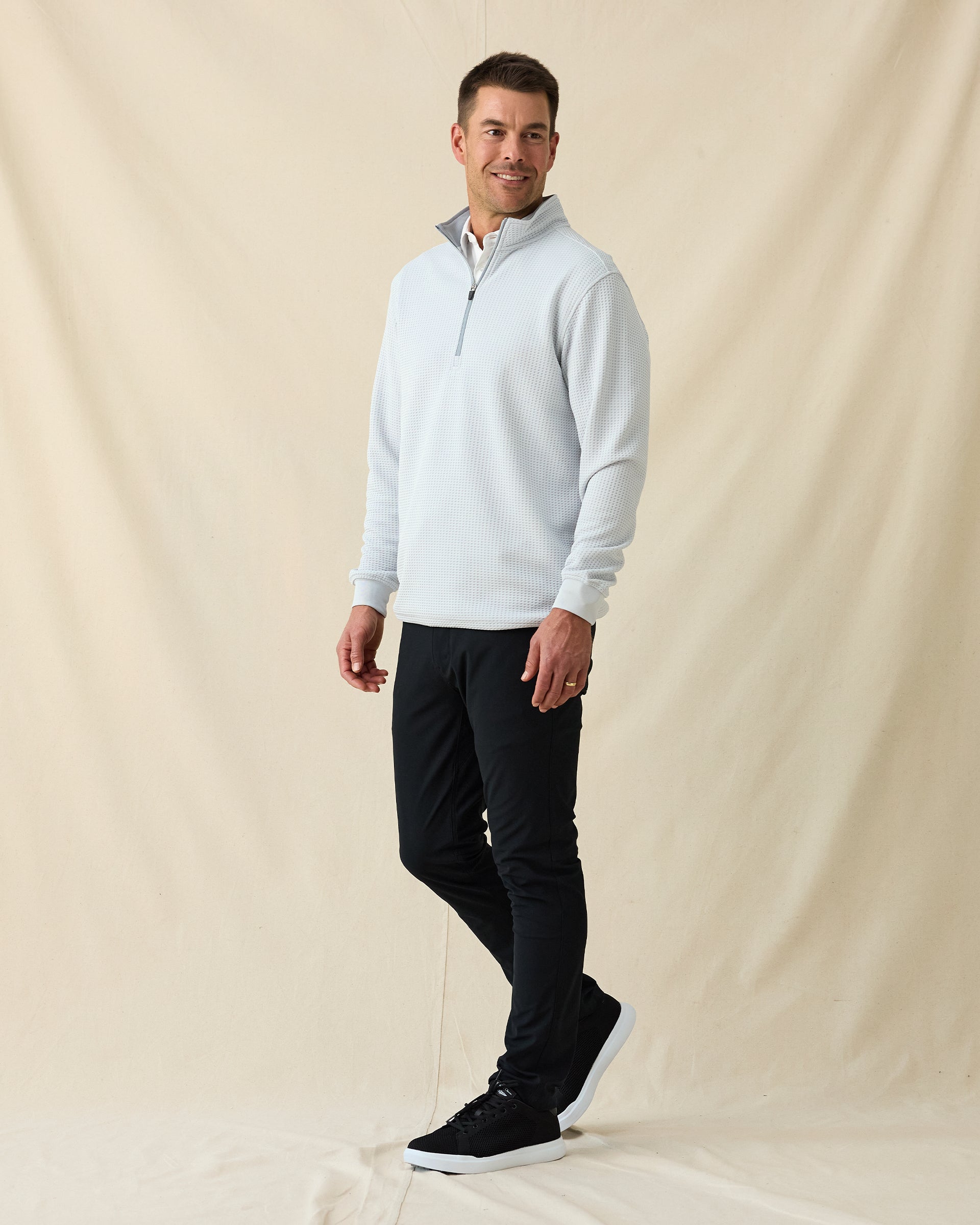 Straight Down Optic Quarter Zip - Silver