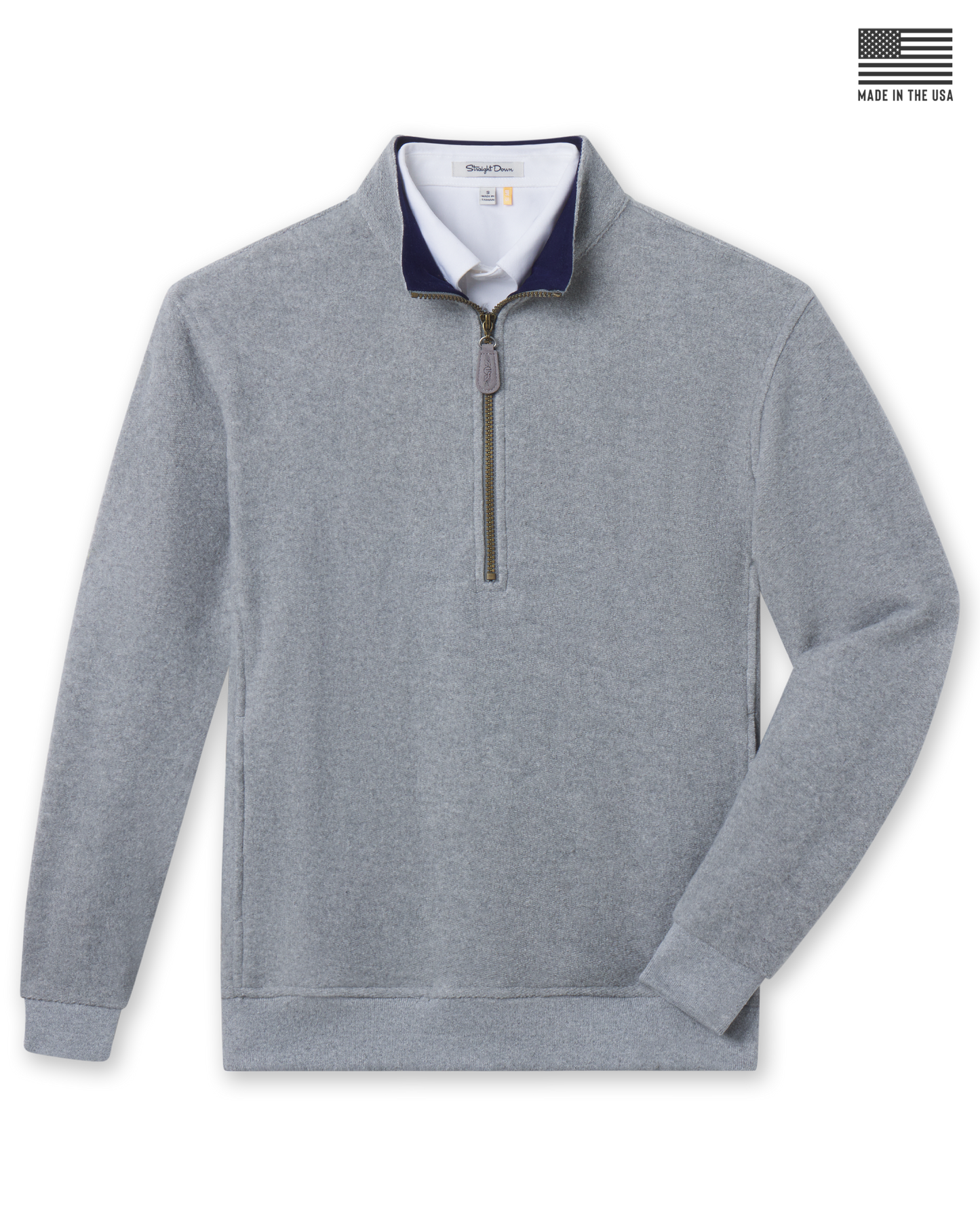 Straight Down Major Quarter Zip - Heather