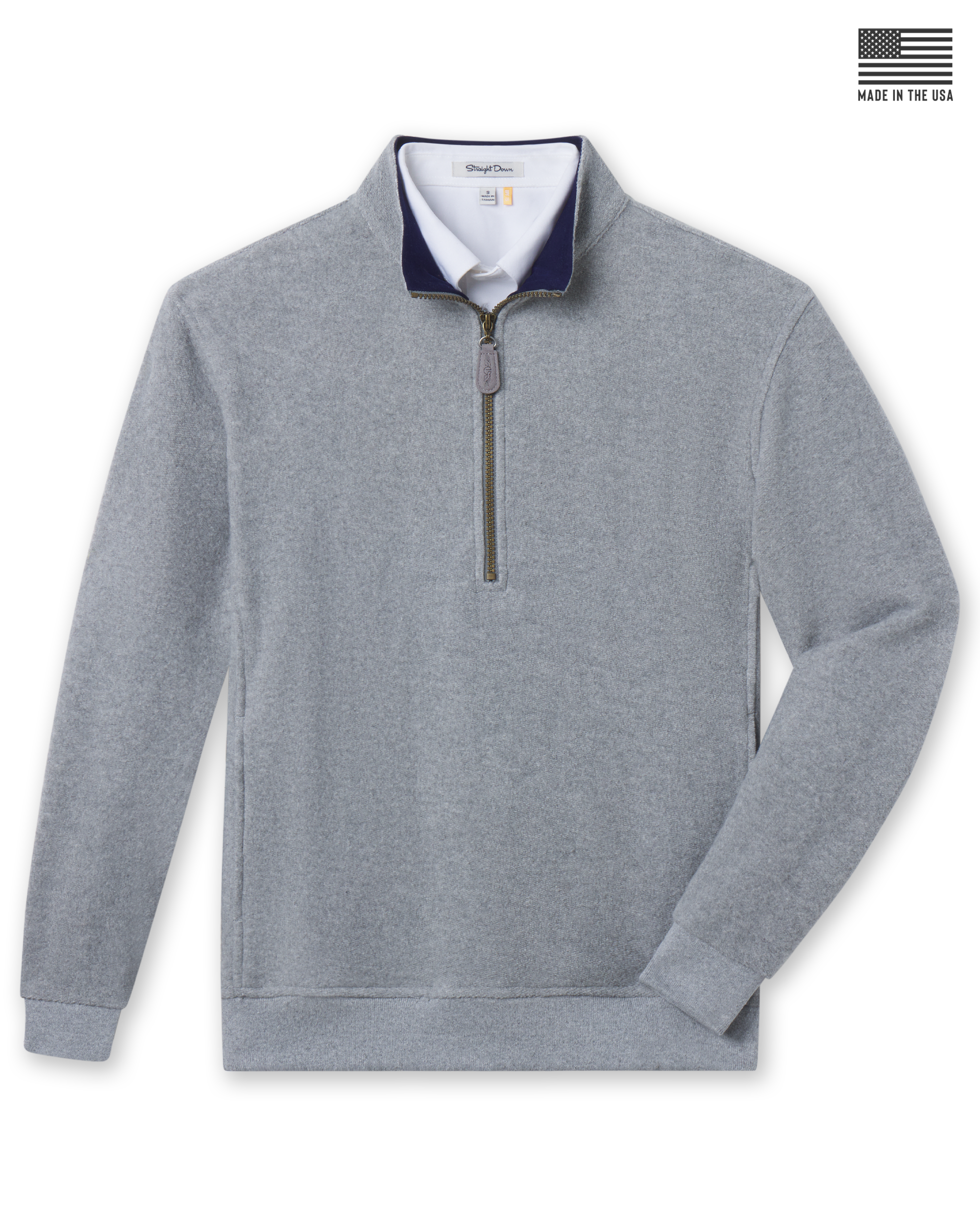 Straight Down Major Quarter Zip - Heather