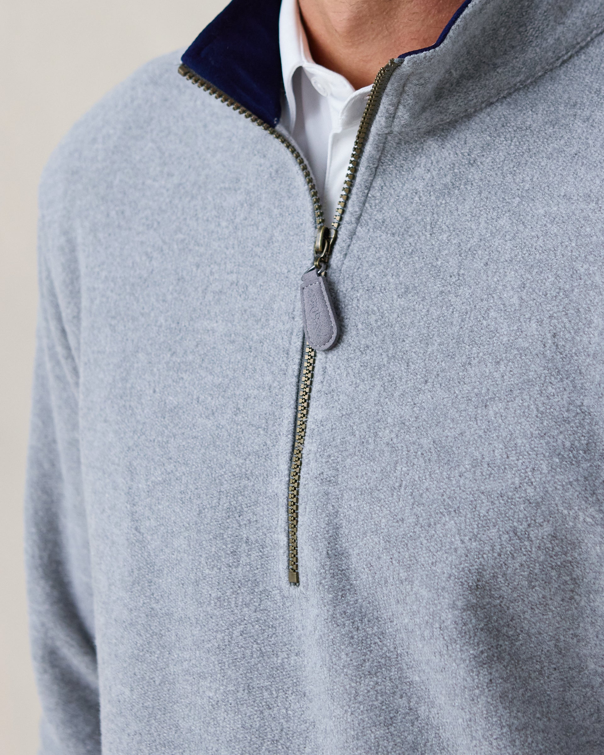Straight Down Major Quarter Zip - Heather