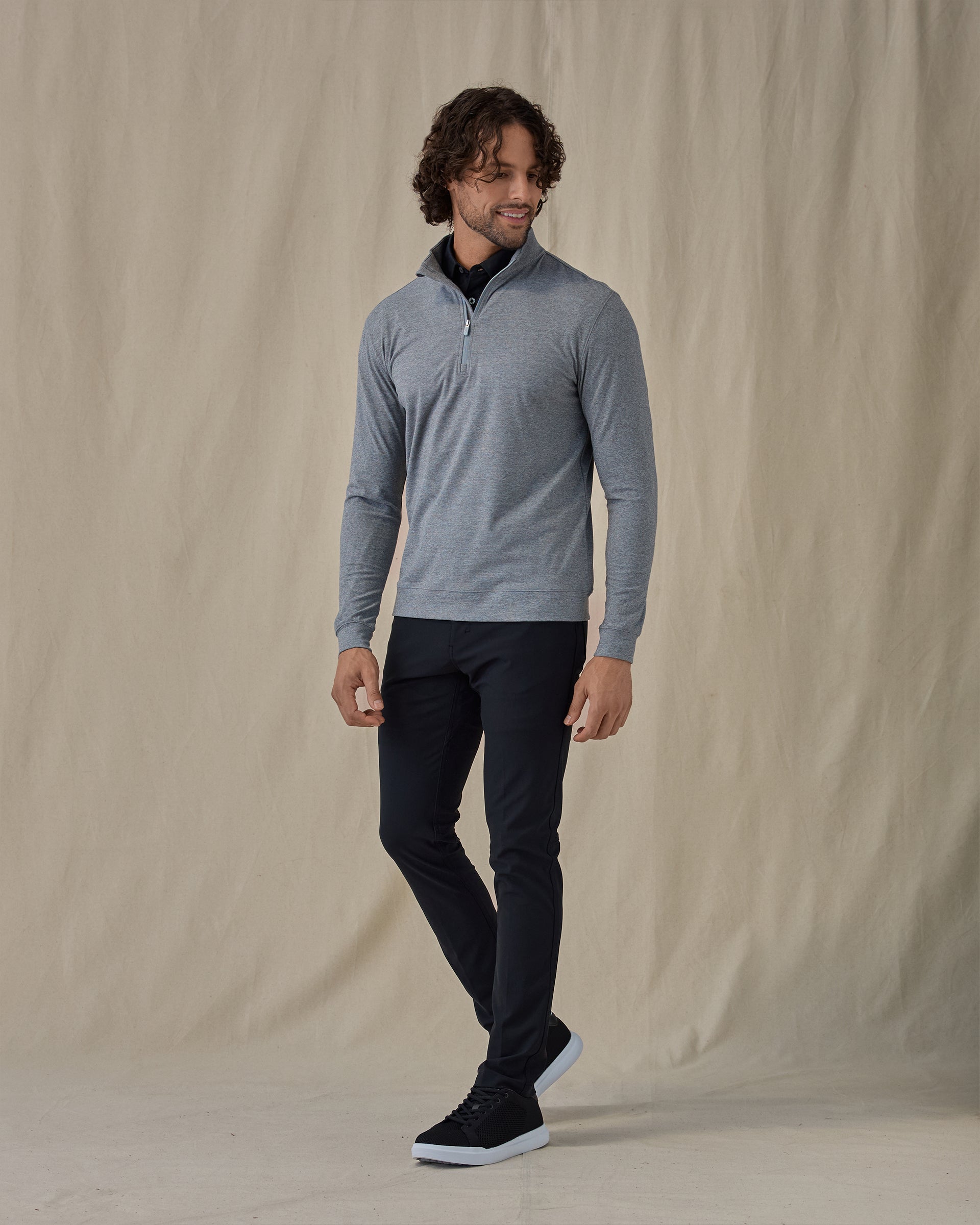 Straight Down Tiburon Quarter Zip - Storm