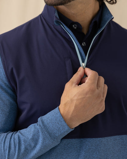 Straight Down Harding Hybrid Quarter Zip - Bering