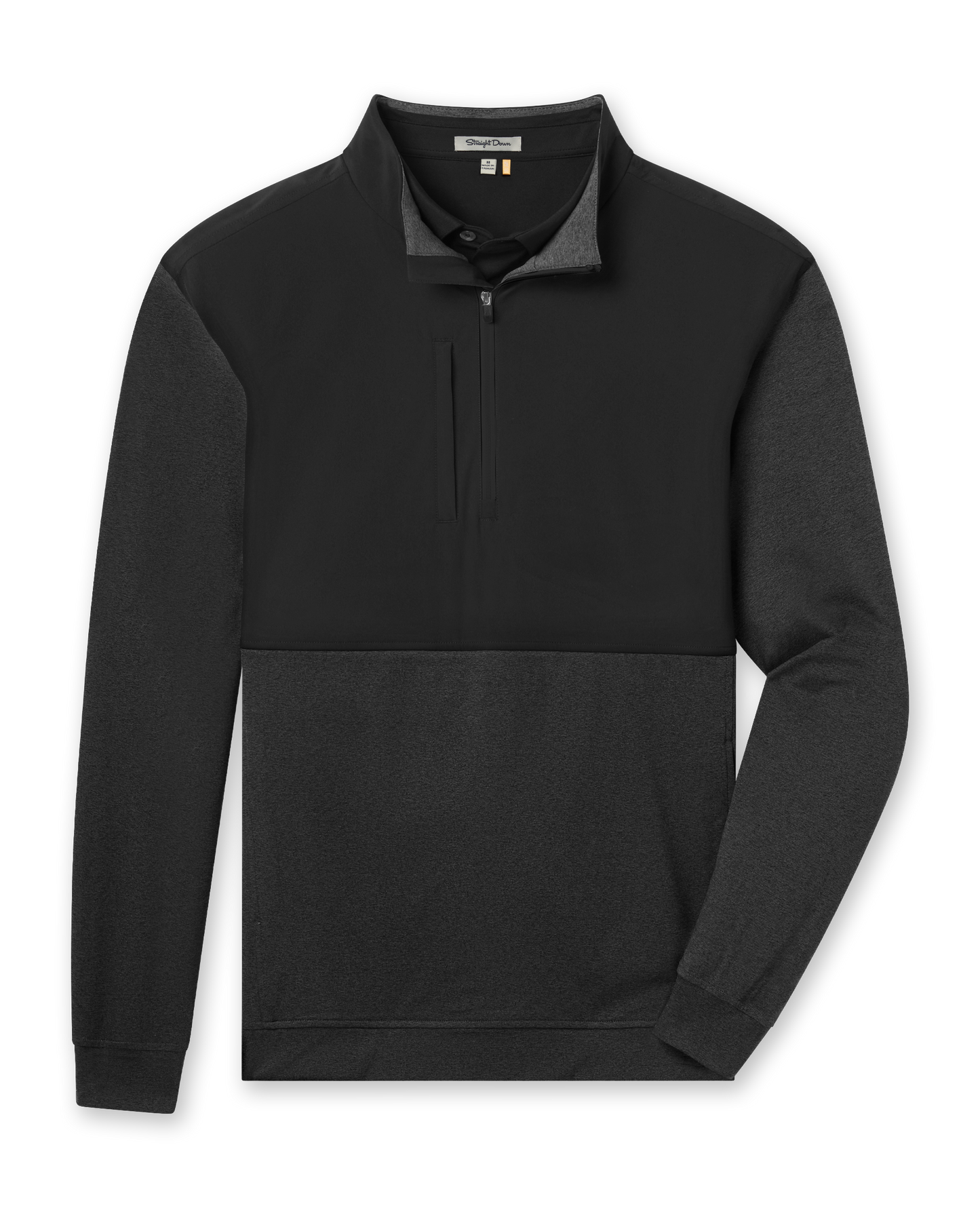 Straight Down Harding Hybrid Quarter Zip - Black