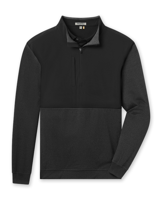Straight Down Harding Hybrid Quarter Zip - Black