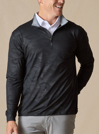Straight Down Sherman Quarter Zip - Black