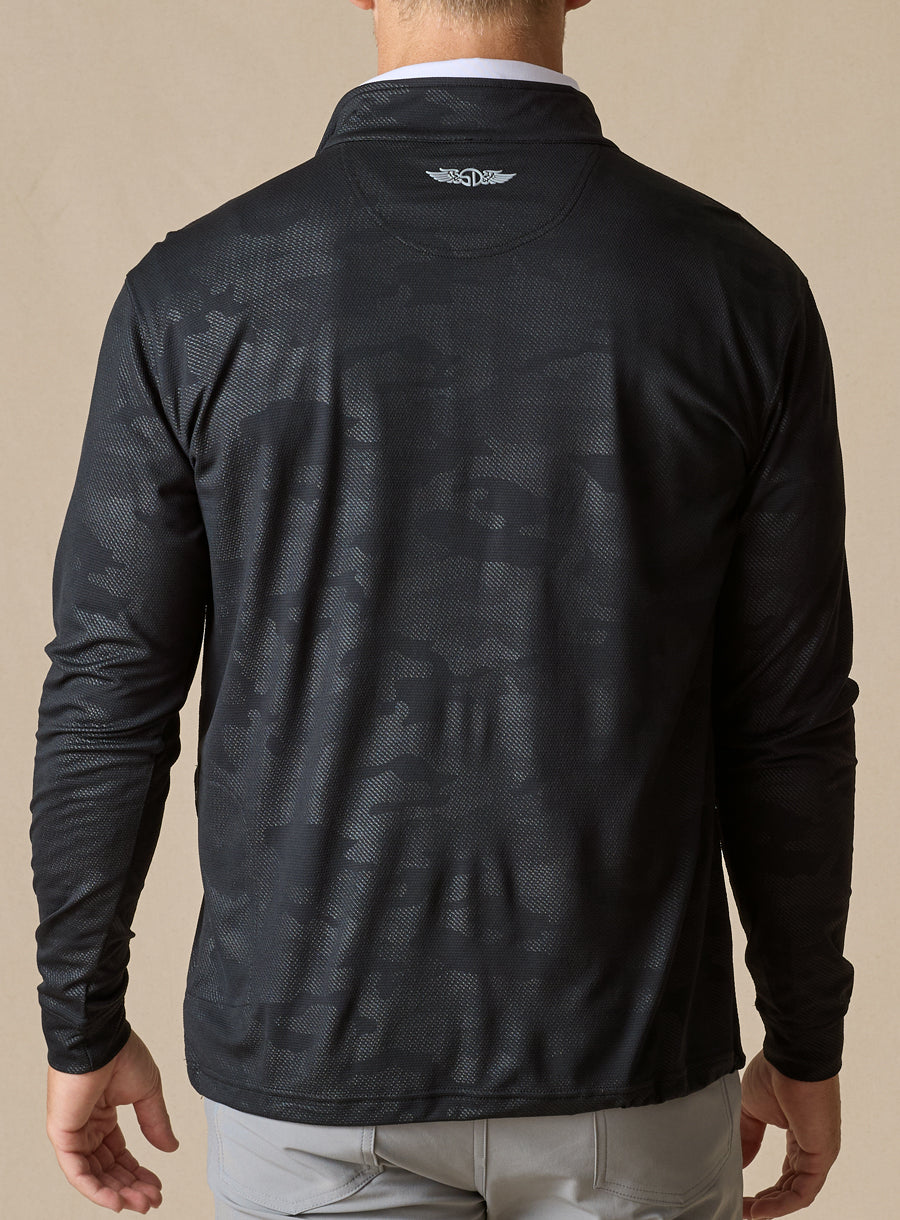 Straight Down Sherman Quarter Zip - Black