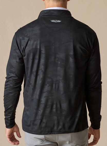 Straight Down Sherman Quarter Zip - Black