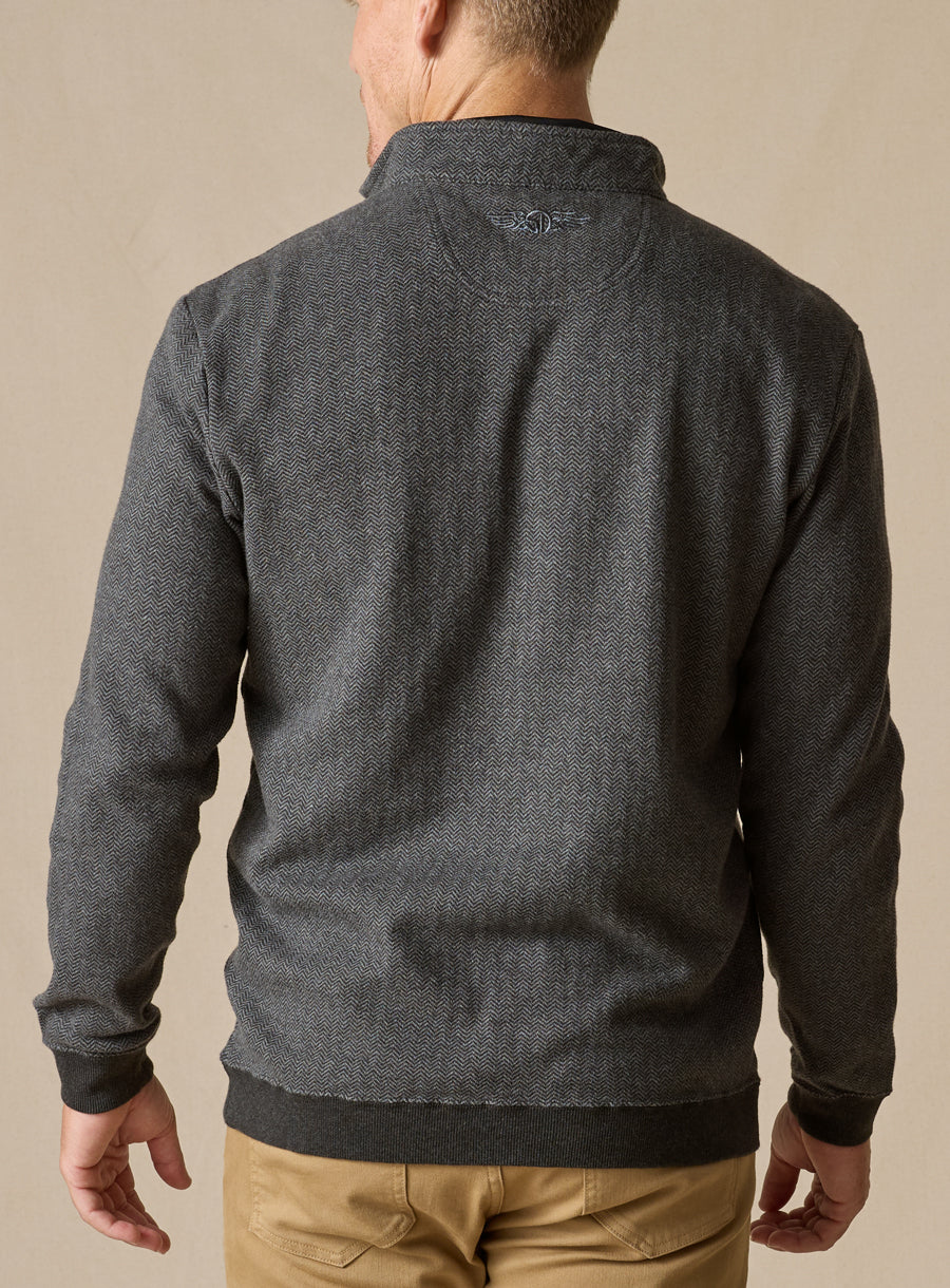 Straight Down Harrison Quarter Zip - Black