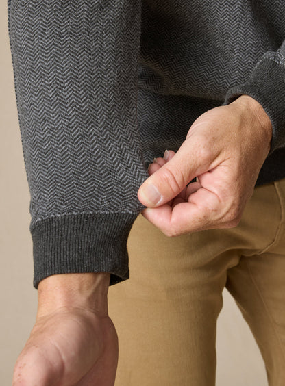 Straight Down Harrison Quarter Zip - Black