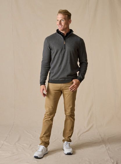 Straight Down Harrison Quarter Zip - Black