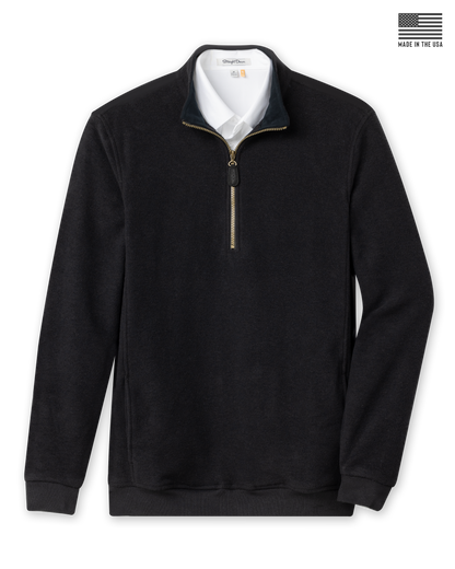 Straight Down Major Quarter Zip - Black