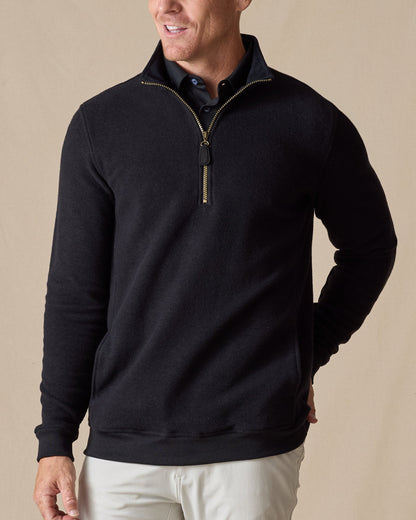 Straight Down Major Quarter Zip - Black