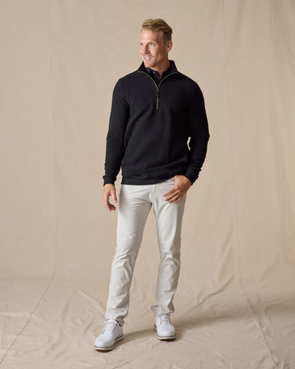Straight Down Major Quarter Zip - Black