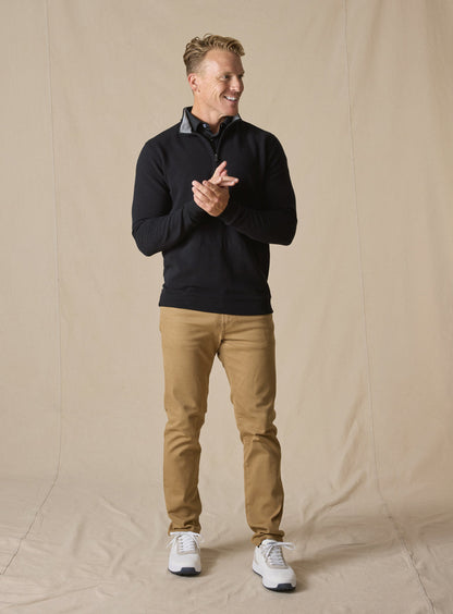 Straight Down Catalina Quarter Zip - Black