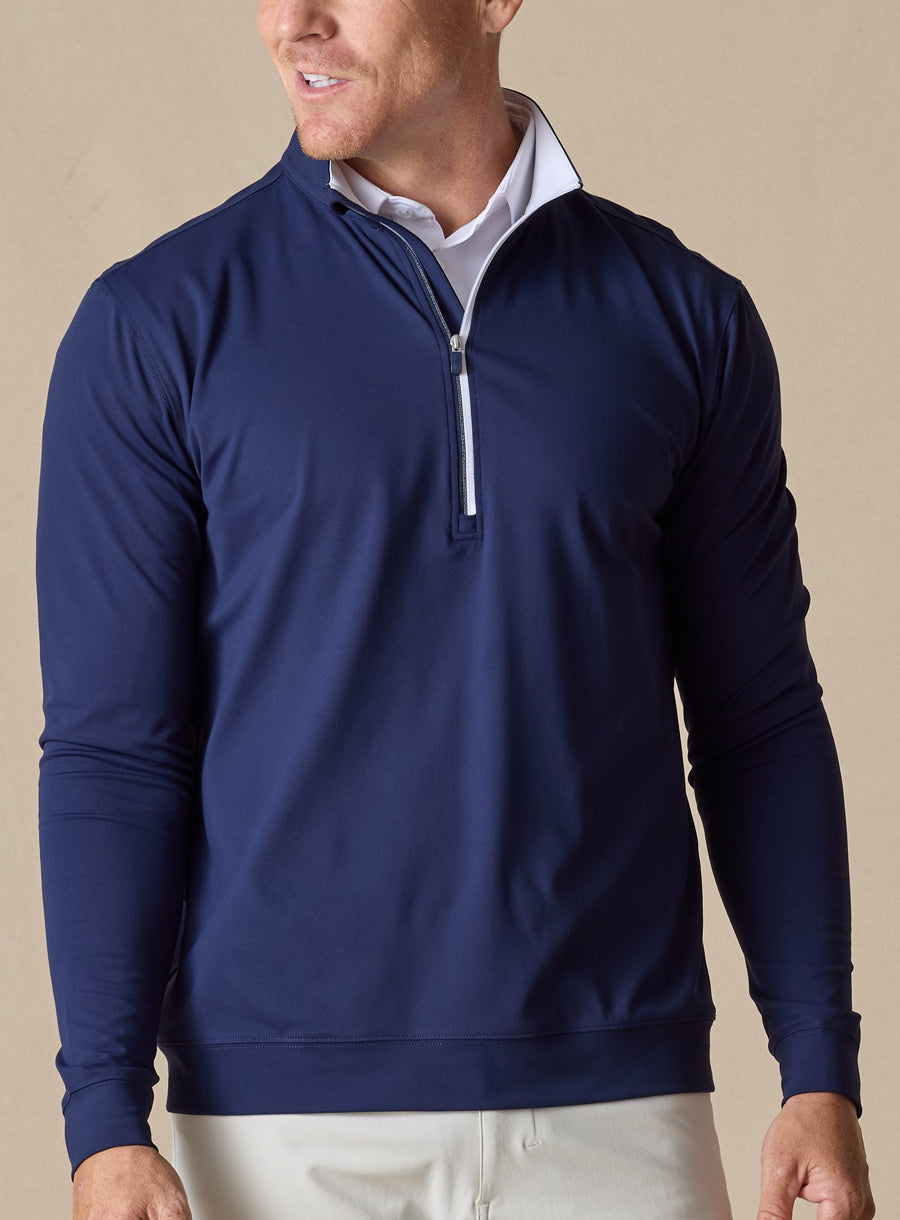 Straight Down Patron Quarter Zip - New Indigo