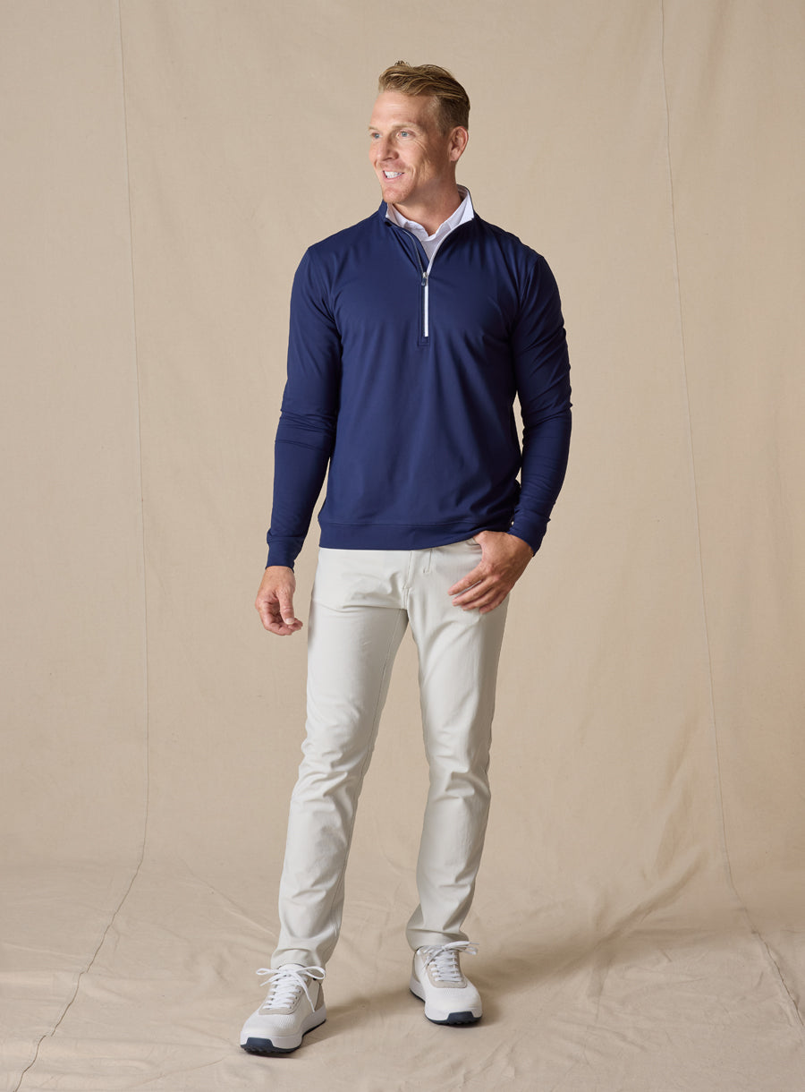 Straight Down Patron Quarter Zip - New Indigo