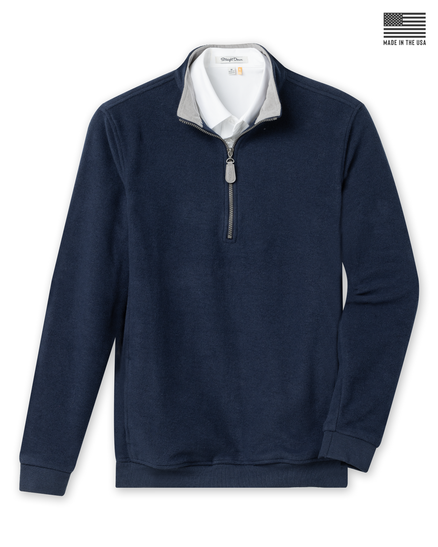 Straight Down Major Quarter Zip - Indigo