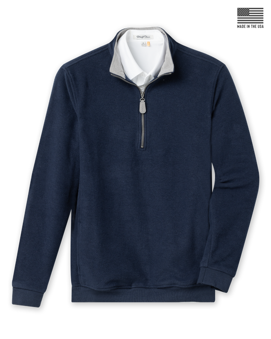 Straight Down Major Quarter Zip - Indigo