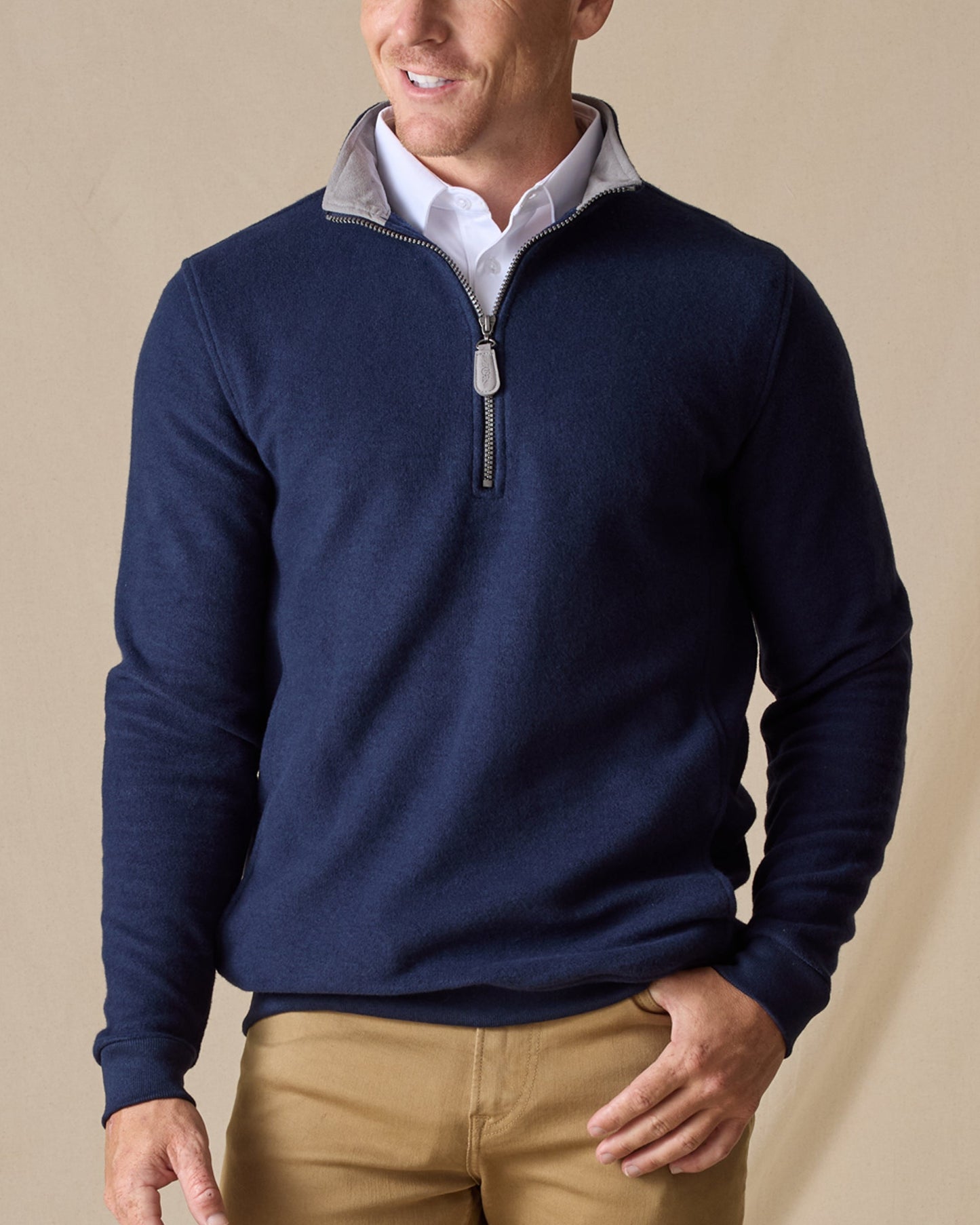 Straight Down Major Quarter Zip - Indigo
