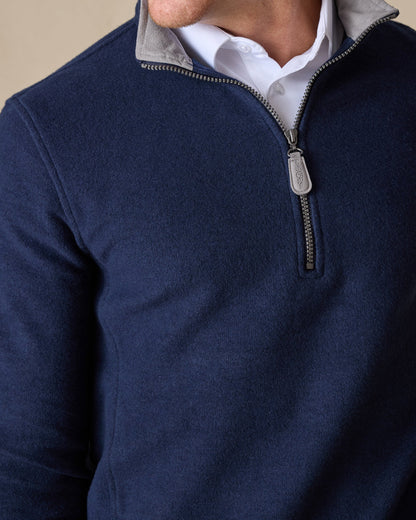 Straight Down Major Quarter Zip - Indigo
