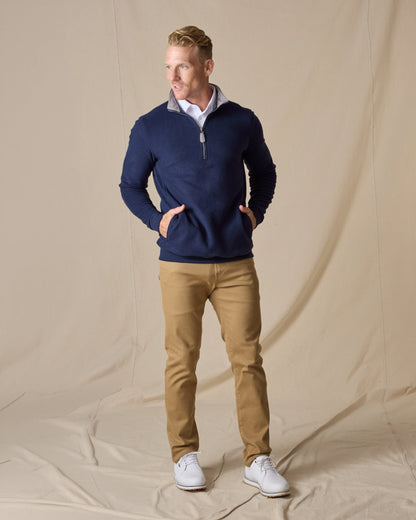 Straight Down Major Quarter Zip - Indigo