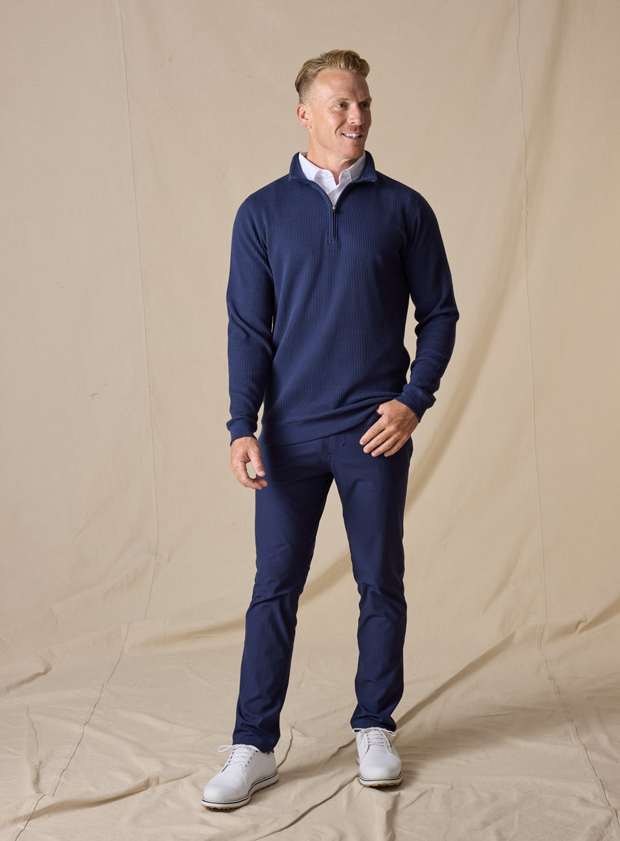 Straight Down Cambria Quarter Zip - New Indigo