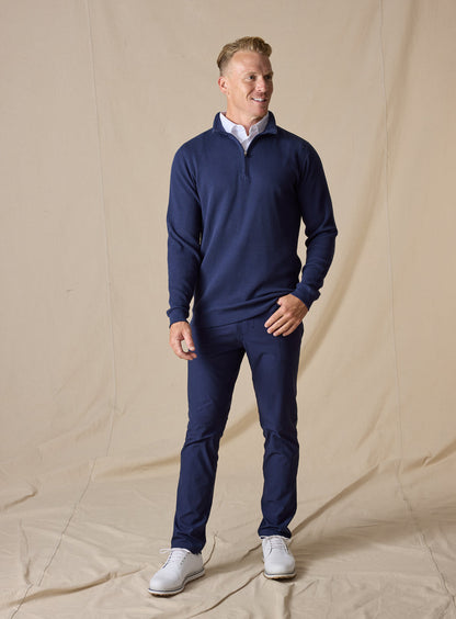 Straight Down Cambria Quarter Zip - New Indigo