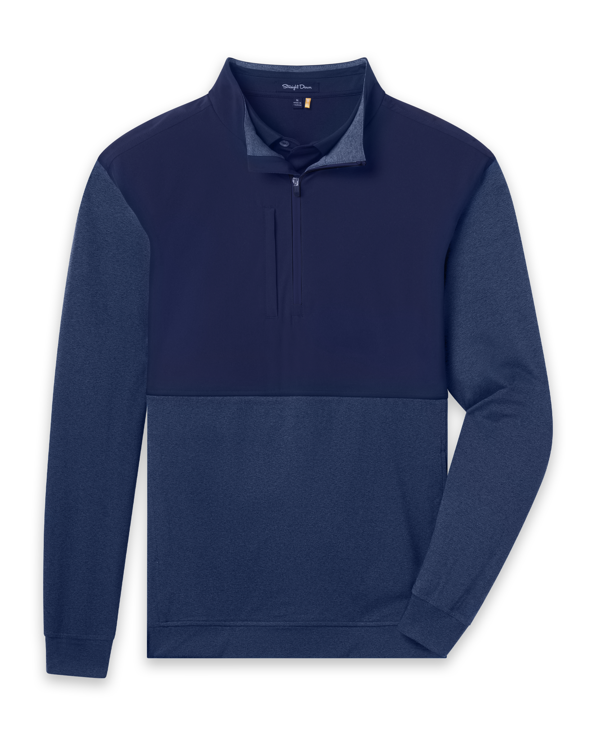 Straight Down Harding Hybrid Quarter Zip - New Indigo