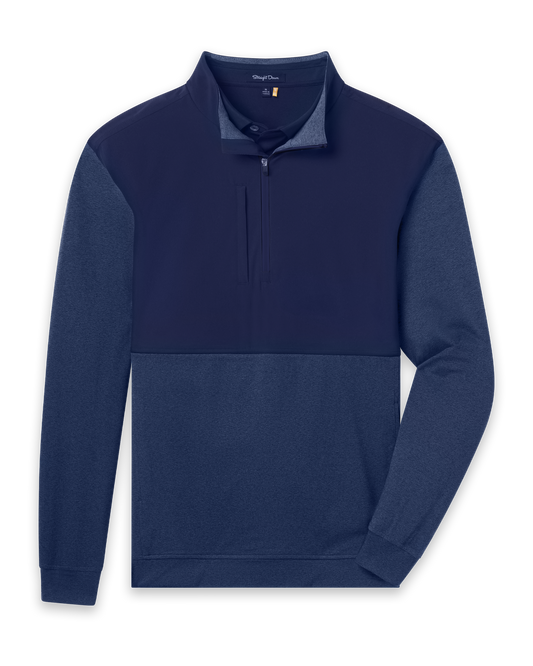 Straight Down Harding Hybrid Quarter Zip - New Indigo