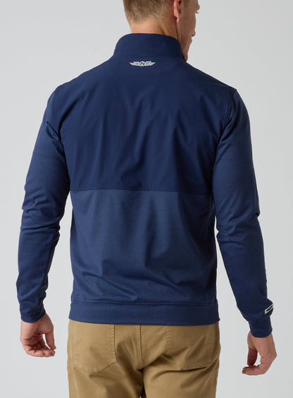 Straight Down Harding Hybrid Quarter Zip - New Indigo