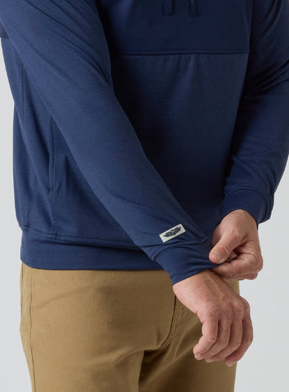 Straight Down Harding Hybrid Quarter Zip - New Indigo