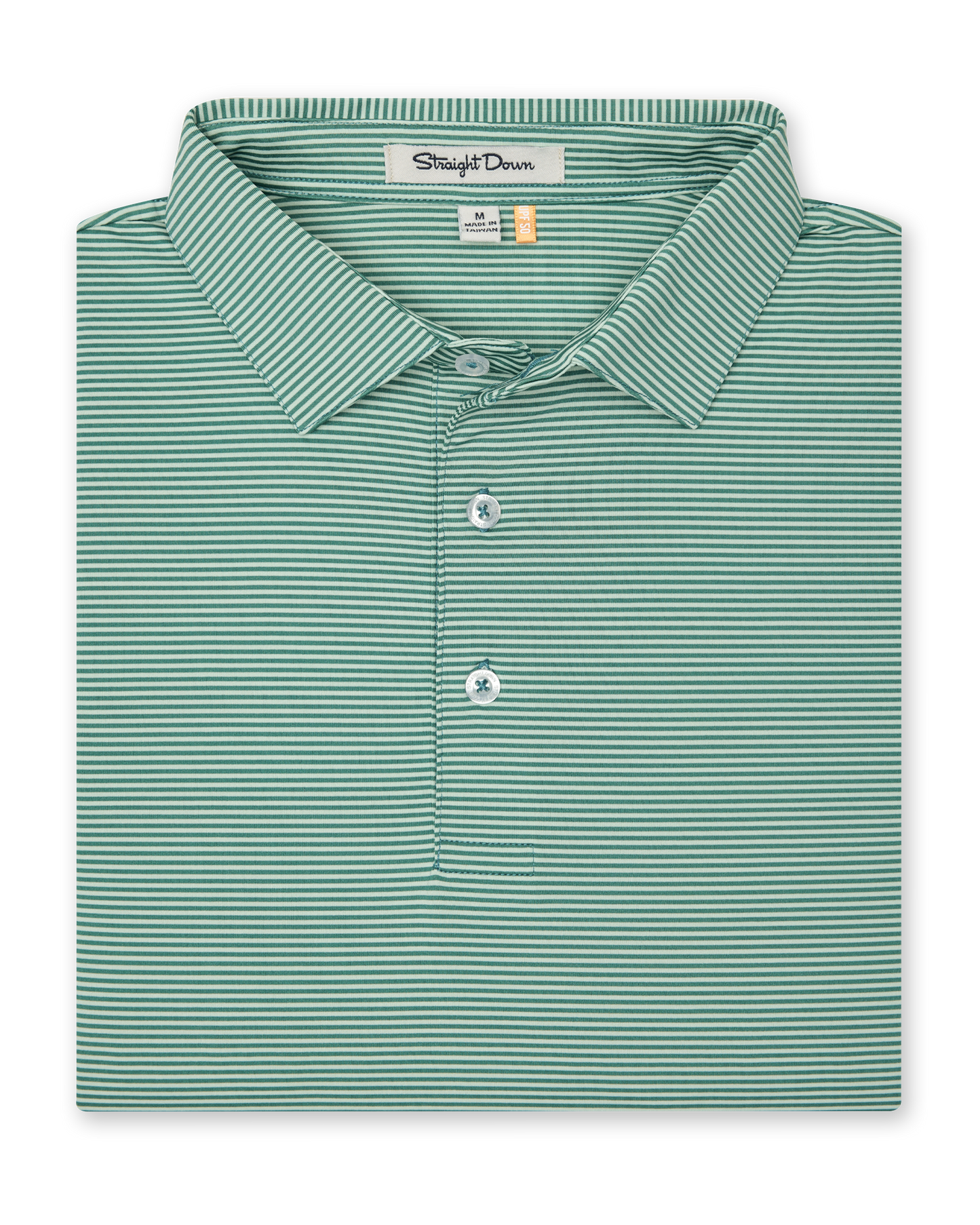 Straight Down Peninsula Stripe Polo - Celery