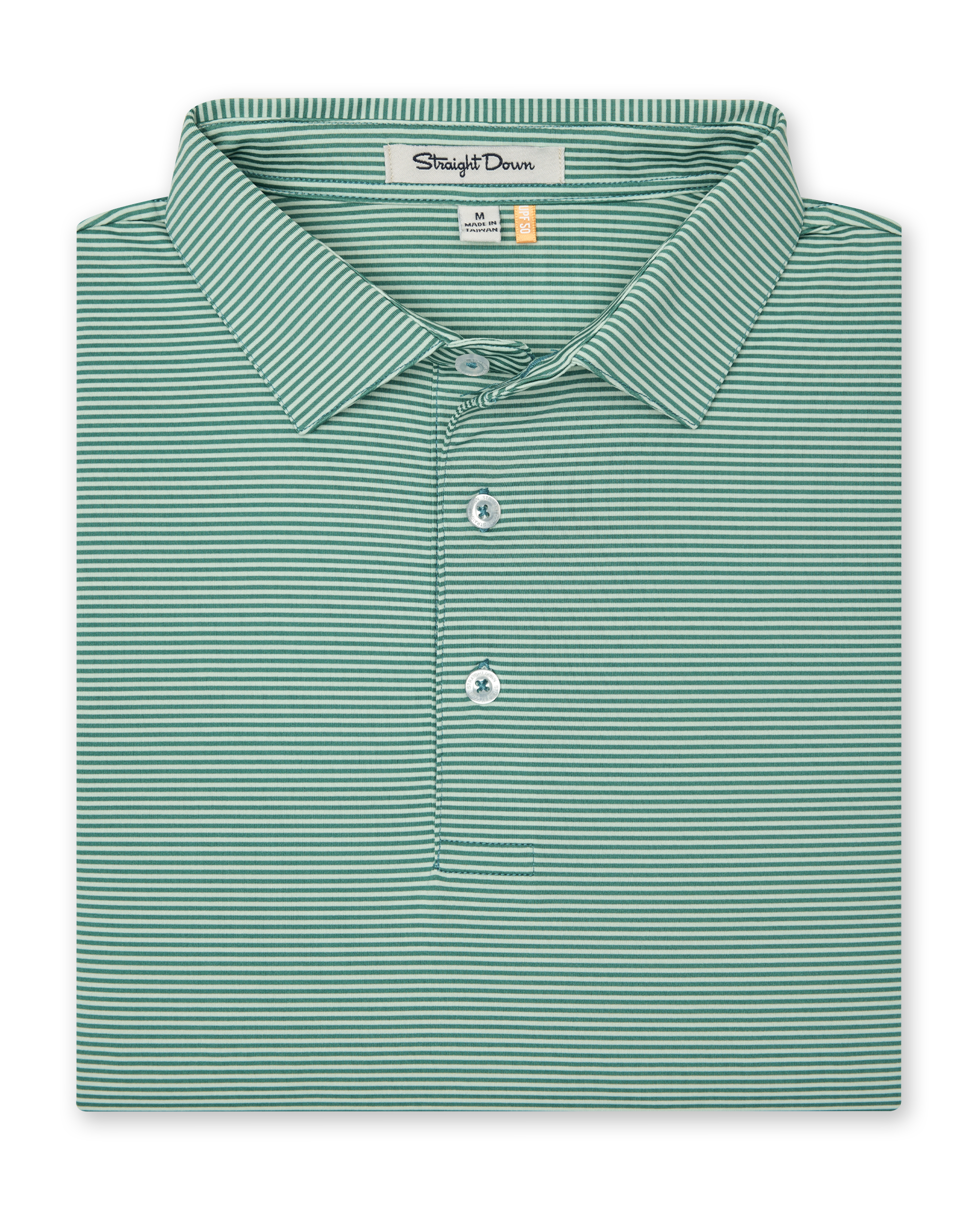 Straight Down Peninsula Stripe Polo - Celery