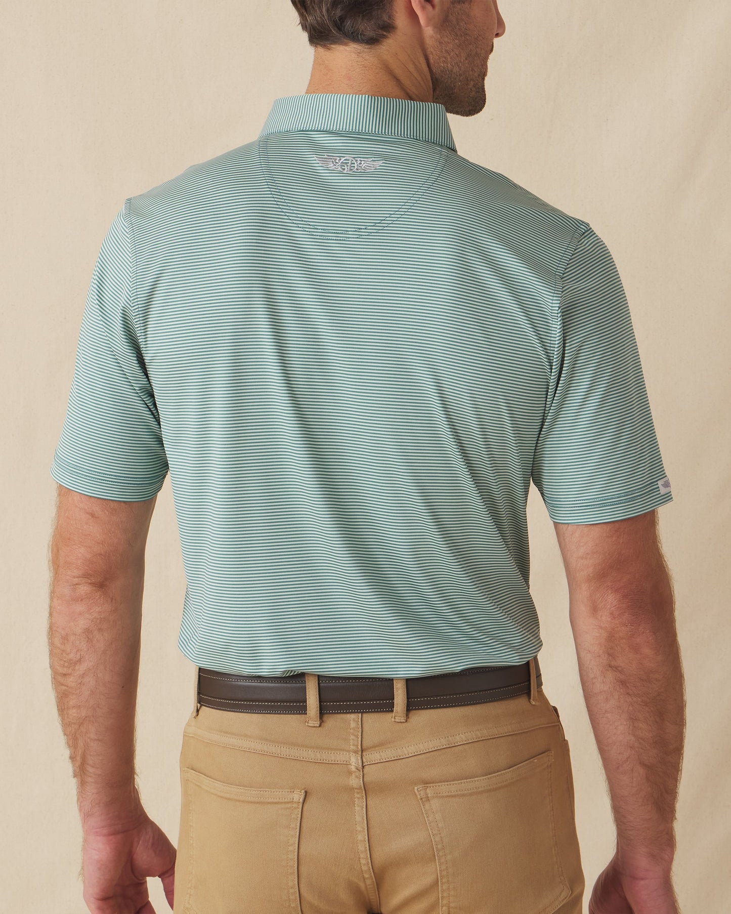 Straight Down Peninsula Stripe Polo - Celery