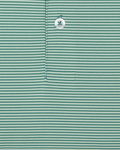 Straight Down Peninsula Stripe Polo - Celery