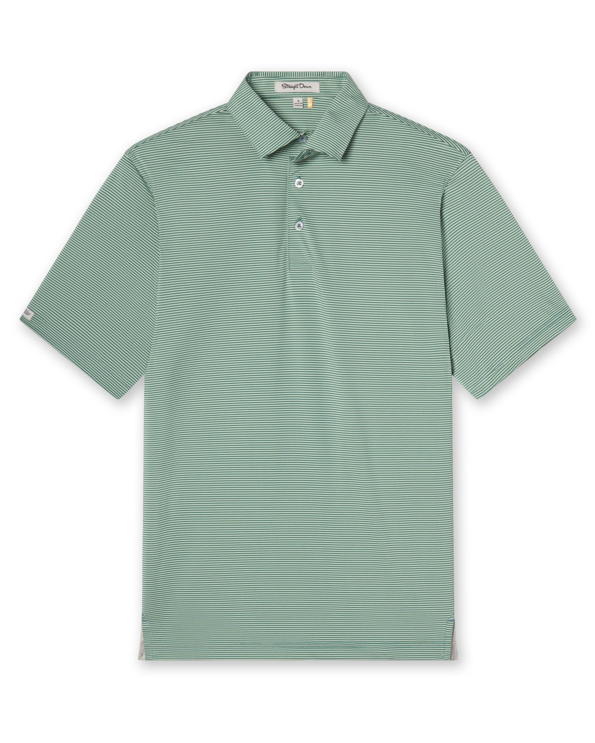 Straight Down Peninsula Stripe Polo - Celery