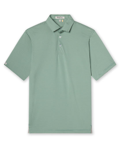 Straight Down Peninsula Stripe Polo - Celery